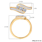 Luxuriant Lab Grown Diamond (SI/GH) Ring in 18K Vermeil Yellow Gold Plated Sterling Silver 1.08 Ct._8314148_5