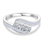 Luxuriant Lab Grown Diamond (SI/GH) Ring in Rhodium Overlay Sterling Silver 1.00 Ct._8314163