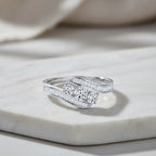 Luxuriant Lab Grown Diamond (SI/GH) Ring in Rhodium Overlay Sterling Silver 1.00 Ct._8314163_1