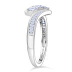 Luxuriant Lab Grown Diamond (SI/GH) Ring in Rhodium Overlay Sterling Silver 1.00 Ct._8314163_3