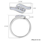 Luxuriant Lab Grown Diamond (SI/GH) Ring in Rhodium Overlay Sterling Silver 1.00 Ct._8314163_5