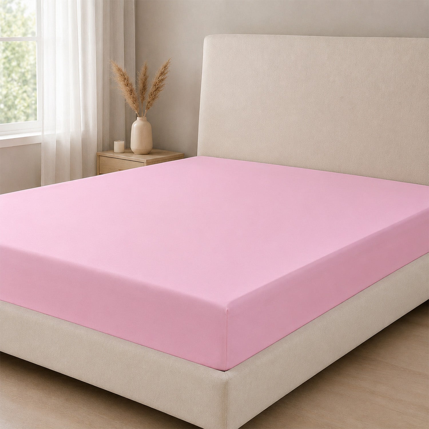 Livemore Set of 4: Reversible Printed Bedding Sheet Set - inc. Deep Fitted Sheet, Duvet Cover &amp; 2 x Pillowcases (Double, 200 x 200 cm) - Pink V32528155 6