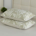 Livemore Set of 4: Reversible Printed Bedding Sheet Set - inc. Deep Fitted Sheet, Duvet Cover & 2 x Pillowcases (Double, 200 x 200 cm) - Green_8314274_4