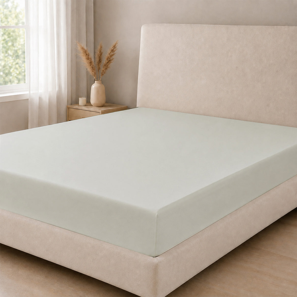 Livemore Set of 4: Reversible Printed Bedding Sheet Set - inc. Deep Fitted Sheet, Duvet Cover &amp; 2 x Pillowcases (Double, 200 x 200 cm) - Green V32527291 6