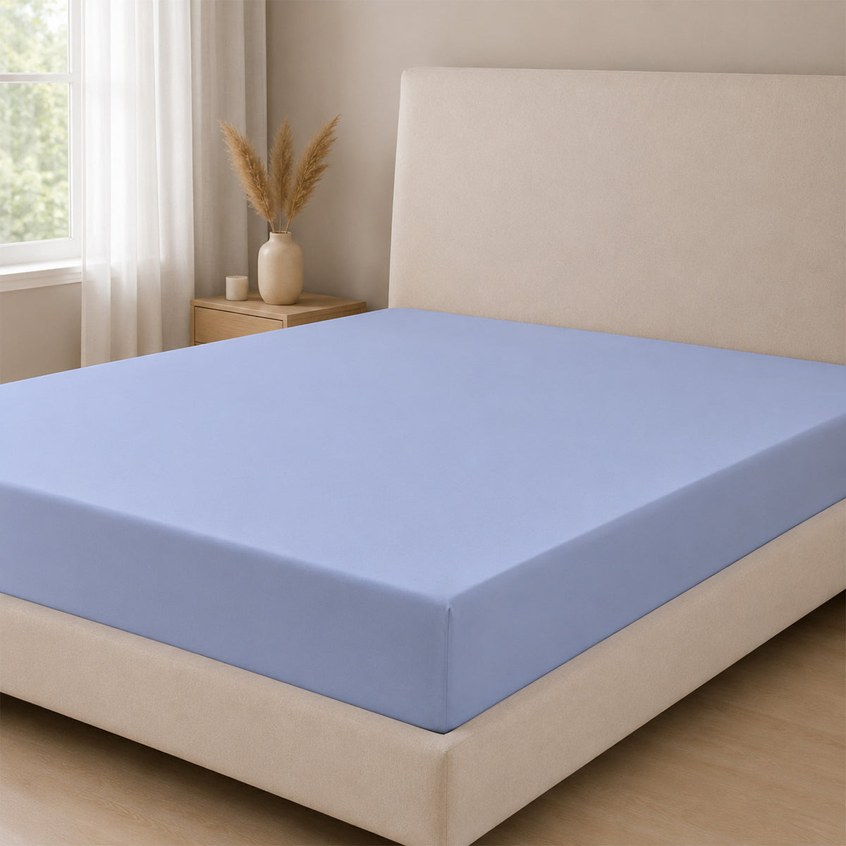 Livemore Set of 4: Reversible King Size Printed Bedding Sheet Set - inc. Deep Fitted Sheet, Duvet Cover &amp; 2 x Pillowcases (225 x 220 cm) - Blue V32527292 6