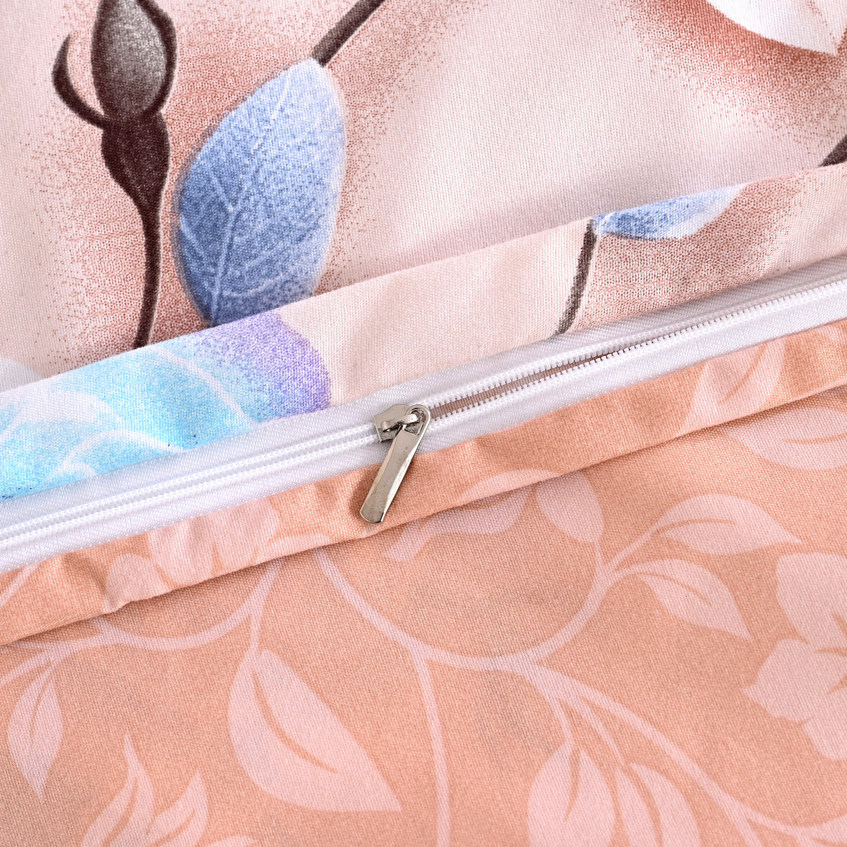 Livemore Set of 4: Reversible Printed Bedding Sheet Set - inc. Deep Fitted Sheet, Duvet Cover &amp; 2 x Pillowcases (Double, 200 x 200 cm) - Brown V32527707 7