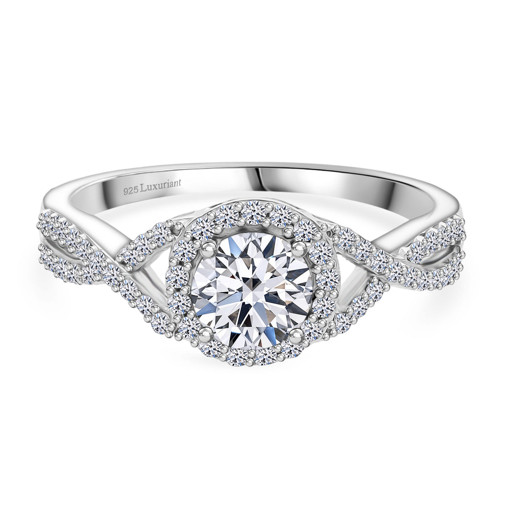 NY Close Out- Luxuriant Lab Grown Diamond (SI/GH) Ring in Rhodium Overlay Sterling Silver 1.40 Ct._8314543