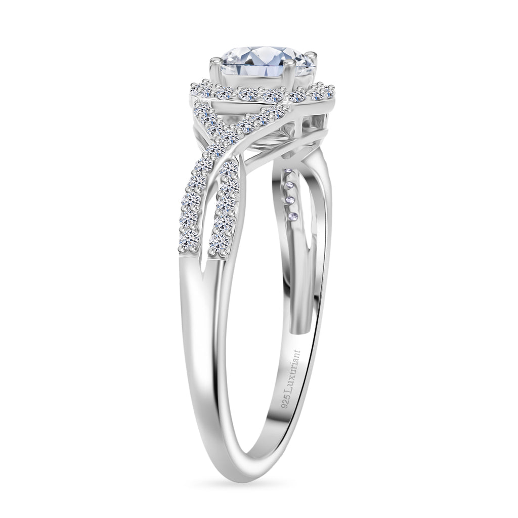 NY Close Out- Luxuriant Lab Grown Diamond (SI/GH) Ring in Rhodium Overlay Sterling Silver 1.40 Ct._8314543_3