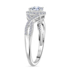 NY Close Out- Luxuriant Lab Grown Diamond (SI/GH) Ring in Rhodium Overlay Sterling Silver 1.40 Ct._8314545_3