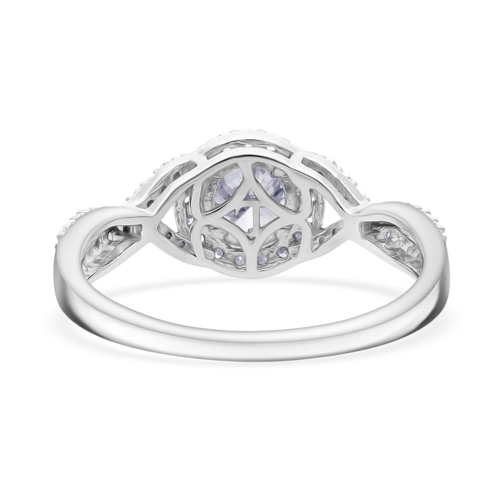 NY Close Out- Luxuriant Lab Grown Diamond (SI/GH) Ring in Rhodium Overlay Sterling Silver 1.40 Ct._8314545_4