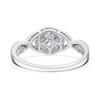 NY Close Out- Luxuriant Lab Grown Diamond (SI/GH) Ring in Rhodium Overlay Sterling Silver 1.40 Ct._8314545_4