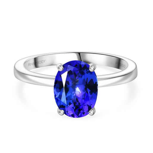Rhapsody 950 Platinum AAAA Tanzanite Solitaire Ring 2.00 Ct, Platinum Wt. 4.17 Gms._8314610
