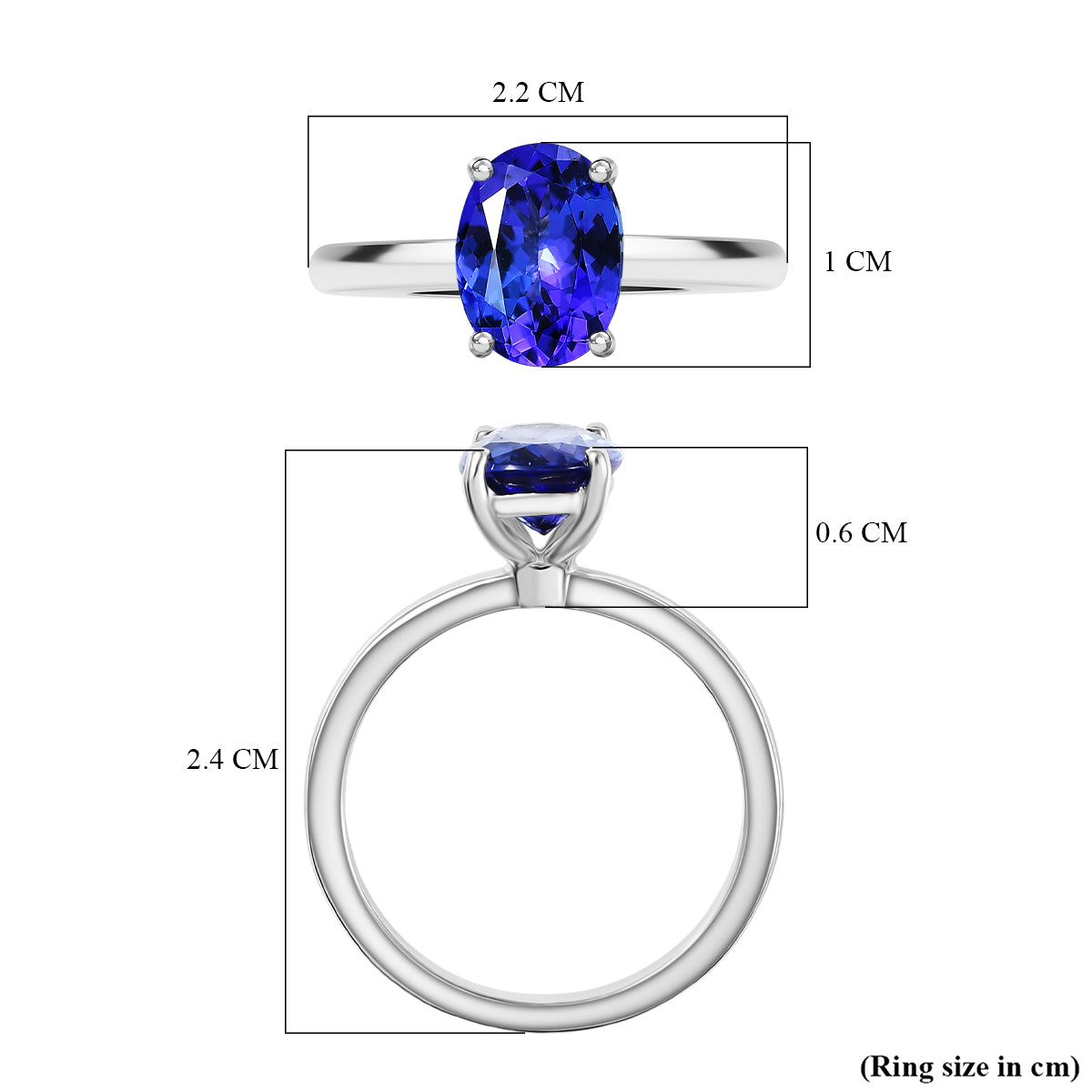 DOORBUSTER DEAL - Rhapsody 950 Platinum AAAA Tanzanite Solitaire Ring 2.00 Ct, Platinum Wt. 4.17 Gms. V32578298 6