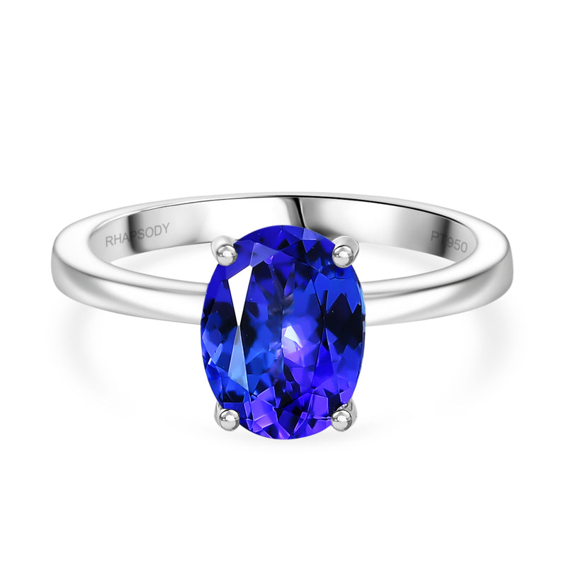 Rhapsody 950 Platinum AAAA Tanzanite Solitaire Ring 2.00 Ct, Platinum Wt. 4.17 Gms._8314615