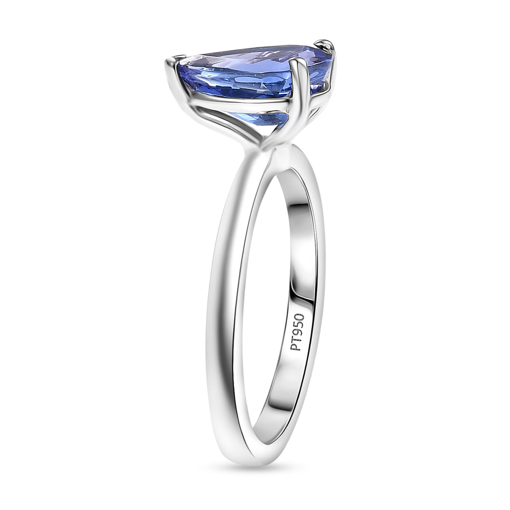 Rhapsody 950 Platinum AAAA Tanzanite Pear Cut Solitaire Ring 2.00 Ct. Platinum Wt 4.15 Gms_8314654_3