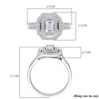 Luxuriant Lab Grown Diamond (SI/GH) Ring in Rhodium Overlay Sterling Silver 1.00 Ct, Silver Wt. 5.46 Gms._8314745_5