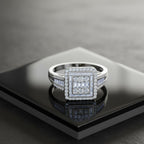 Luxuriant - Lab Grown Diamond (SI/G-H) Ring in Rhodium Overlay Sterling Silver 1.00 Ct._8314769_1