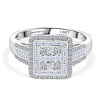 Luxuriant - Lab Grown Diamond (SI/G-H) Ring in Rhodium Overlay Sterling Silver 1.00 Ct._8314771