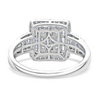 Luxuriant - Lab Grown Diamond (SI/G-H) Ring in Rhodium Overlay Sterling Silver 1.00 Ct._8314771_3