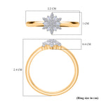 Luxuriant - Lab Grown Diamond (SI/GH) Cluster Floral Ring in 18K Vermeil Yellow Gold Plated Sterling Silver_8314889_5