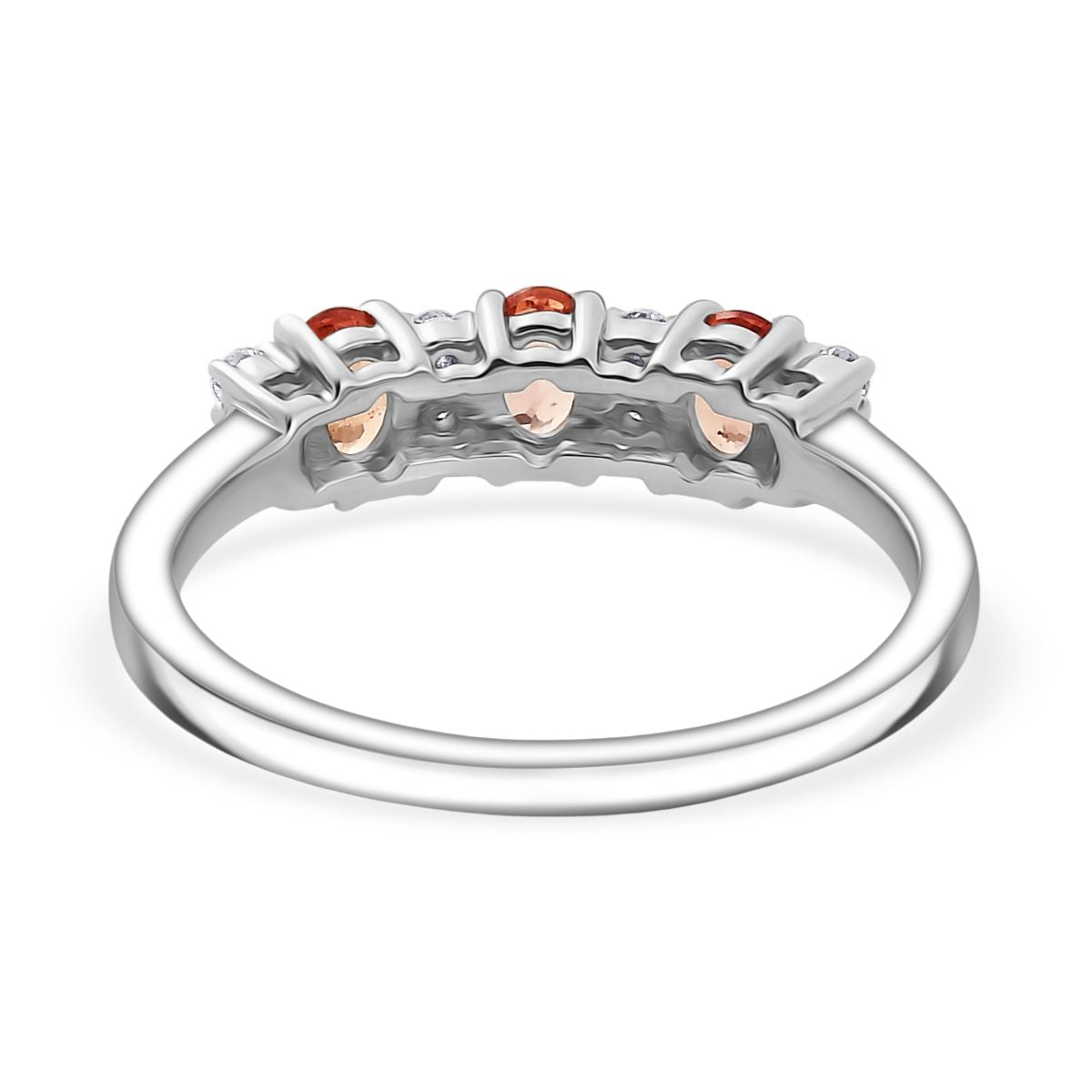 LUXURIANT AAAA Padparadscha Sapphire, Lab Grown Diamond Ring in 950 Platinum (SI-GH) V32579201 5