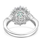 D'Joy Emerald, Yellow Sapphire & Moissanite Halo Ring in Rhodium Overlay Sterling Silver 1.02 Ct._8314981_4