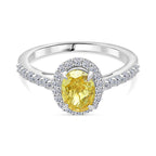 Luxuriant 950 Platinum Lab Grown SGL Certified (VS) Yellow Lab Grown & Lab Grown (VS/EF) Diamond Ring 2.00 Ct, Platinum Wt. 4.30 Gms._8314992