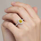 Luxuriant 950 Platinum Lab Grown SGL Certified (VS) Yellow Lab Grown & Lab Grown (VS/EF) Diamond Ring 2.00 Ct, Platinum Wt. 4.30 Gms._8314992_2