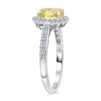 Luxuriant 950 Platinum Lab Grown SGL Certified (VS) Yellow Lab Grown & Lab Grown (VS/EF) Diamond Ring 2.00 Ct, Platinum Wt. 4.30 Gms._8314992_3