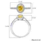 Luxuriant 950 Platinum Lab Grown SGL Certified (VS) Yellow Lab Grown & Lab Grown (VS/EF) Diamond Ring 2.00 Ct, Platinum Wt. 4.30 Gms._8314992_5