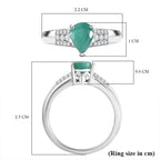 D'Joy Emerald & Moissanite Ring in Rhodium Overlay Sterling Silver 1.22 Ct._8315002_5