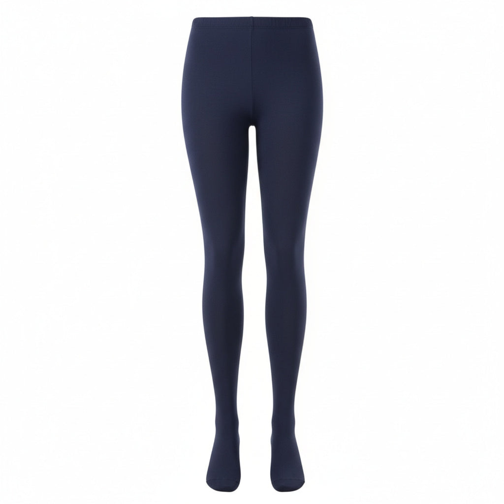 Womens 300 Denier Thermal Fleece-Lined Tights (Size 14 to 20) - Navy_8315450