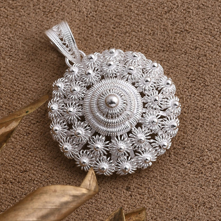 Royal Bali Tarakasi Collection Sterling Silver Floral Filigree Pendant 8316143 2