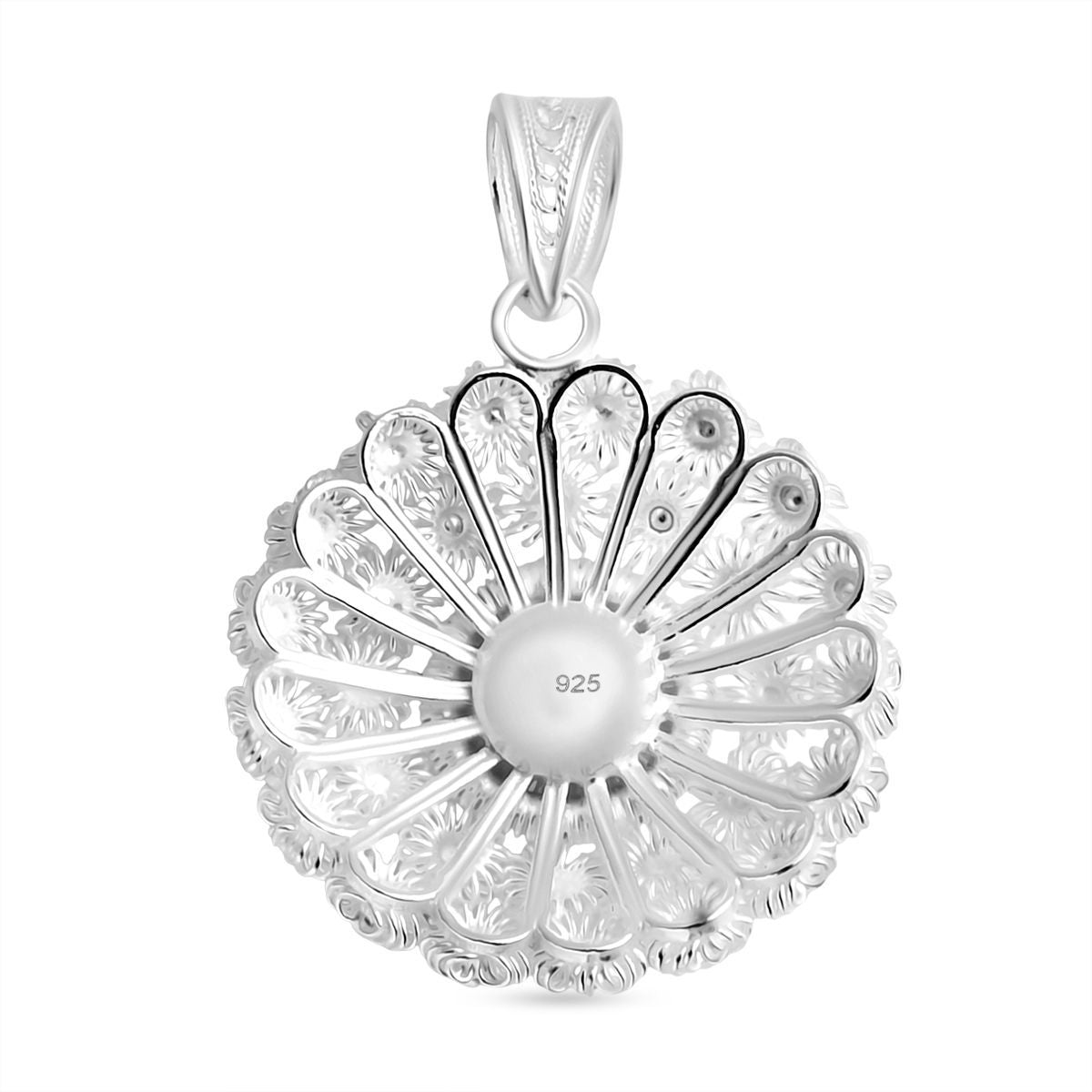 Royal Bali Tarakasi Collection Sterling Silver Floral Filigree Pendant 8316143 5