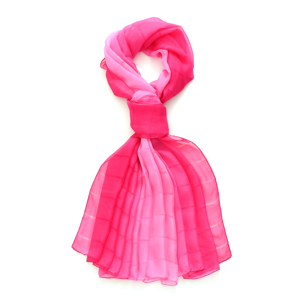 La Marey 100% Mulberry Silk Scarf (177 x 110 cm) - Pink_8319337_4