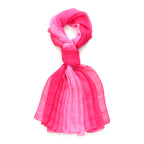 La Marey 100% Mulberry Silk Scarf (177 x 110 cm) - Pink_8319337_4