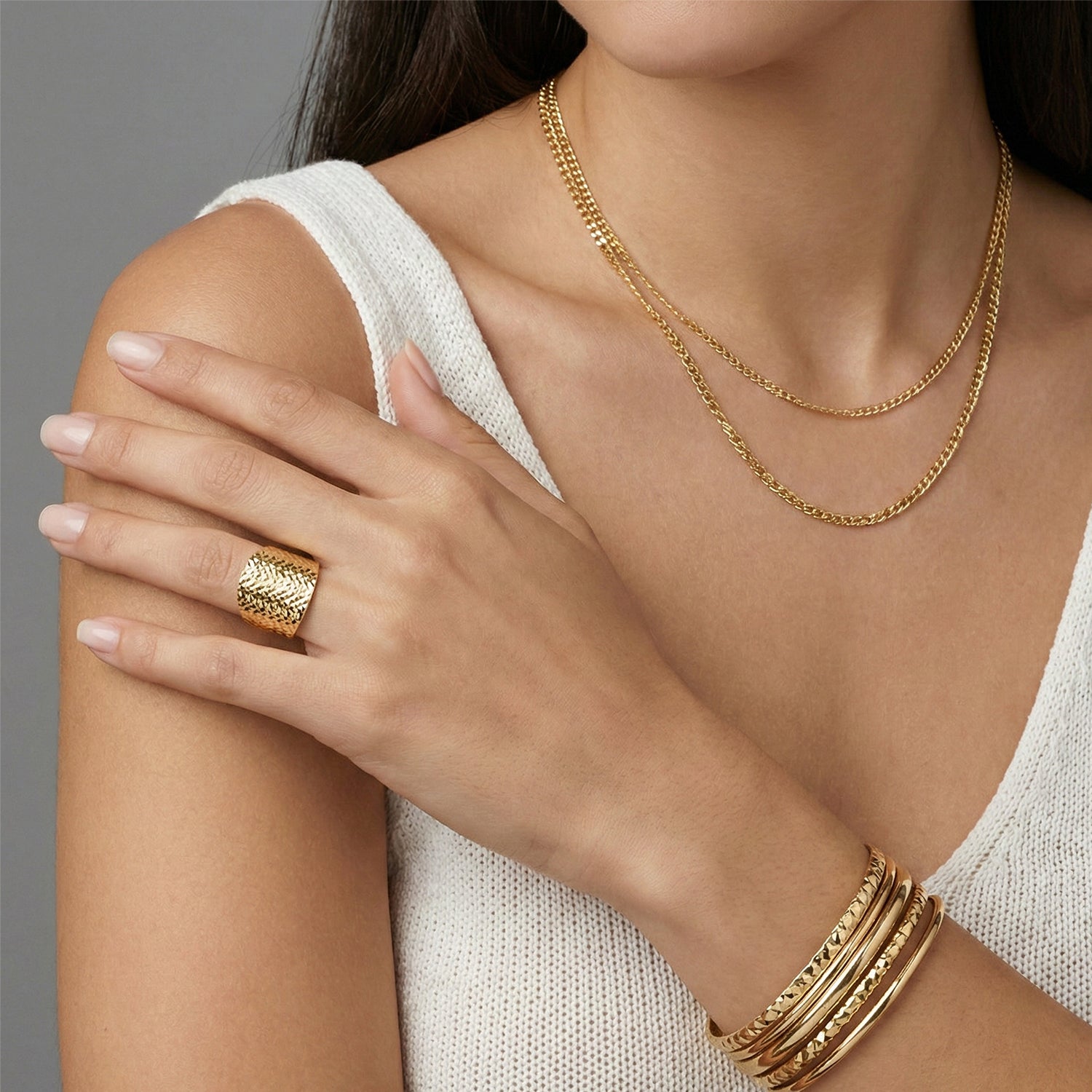 Maestro Collection - 9K Yellow Gold Diamond-Cut Dome Ring 8319356 4