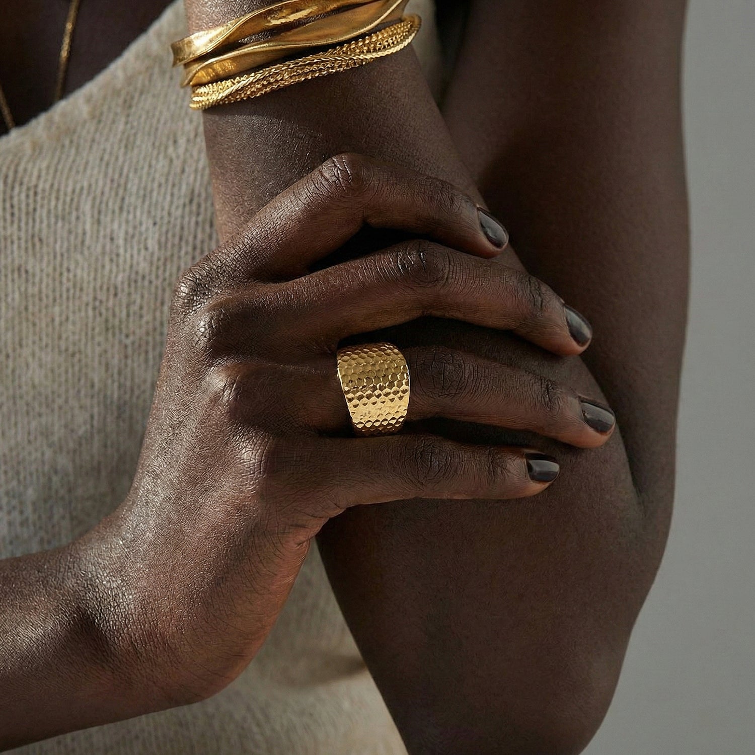 Maestro Collection - 9K Yellow Gold Diamond-Cut Dome Ring 8319356 5