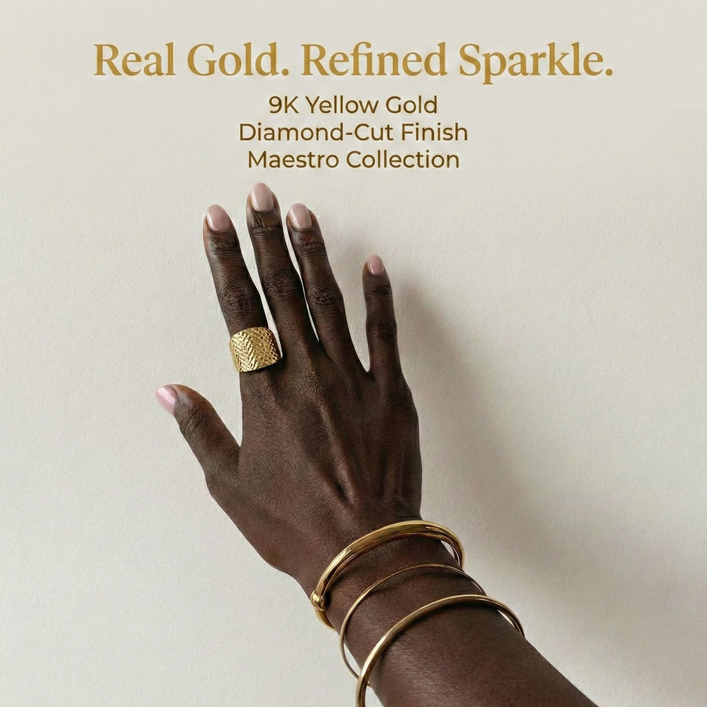 Maestro Collection - 9K Yellow Gold Diamond Cut Ring_8319356_6
