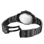 CHRISTOPHE DUCHAMP Swiss Quartz Chronograph 10ATM Black Dial Mens Watch with Stainless Steel Strap