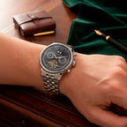 Limited Edition WILLIAM HUNT LONDON Automatic Movement 5 ATM Water Resistant Watch With Skeleton Display, Exhibition Back & Bracelet Strap With Day, Date, Month Display Presented in a Gift Box_8319614_2
