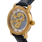 GENOA TIME LIMITED EDITION Dragon Series 3ATM WR Mother Of Pearl Dial & Gold Case Watch with Austrian Crystal Accents & Blue Leather Strap Presented in a Gift Box_8319726_3