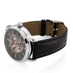 WILLIAM HUNT Automatic Movement 5 ATM Water Resistant Watch With Skeleton Display, Exhibition Back & Black Leather Strap Presented in a Gift Box_8319741_5
