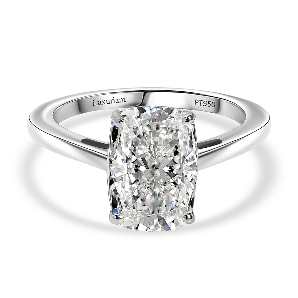 Luxuriant 950 Platinum IGI Certified Lab Grown Diamond (VS-EF) Solitaire Ring 3.00 Ct, Platinum Wt. 5.10 Gms.