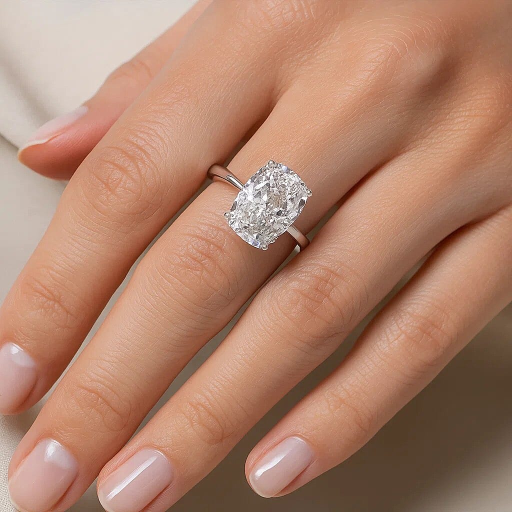 LUXURIANT 3 Carat Old Mined Cut Lab Grown Diamond Celebrity Style Solitaire Ring in 950 Platinum - IGI Certified (VS-EF) 8283752 3