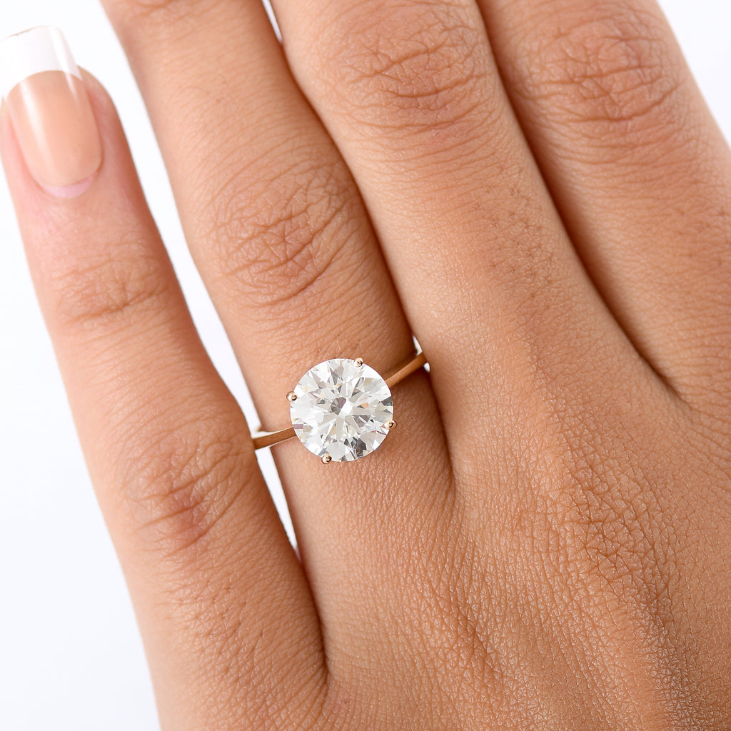 NY Close Out - Luxuriant 14K Yellow Gold SGL Certified (VS/EF) Lab Grown Diamond Solitaire Ring 3.00 Ct._8320237_1