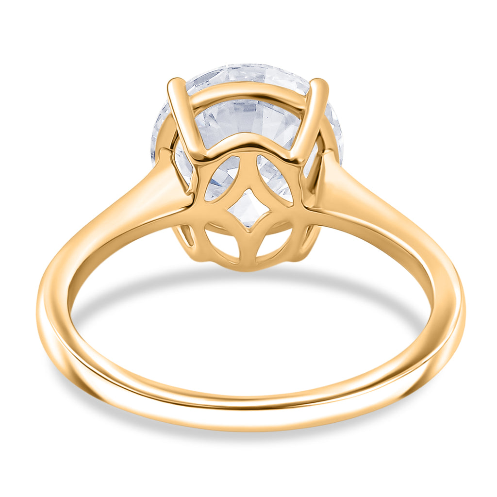 NY Close Out - Luxuriant 14K Yellow Gold SGL Certified (VS/EF) Lab Grown Diamond Solitaire Ring 3.00 Ct._8320237_4