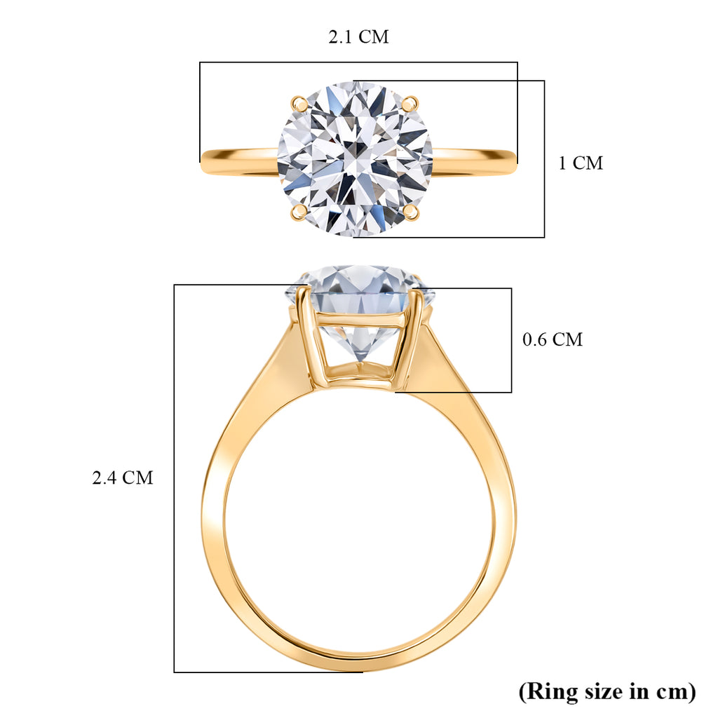 NY Close Out - Luxuriant 14K Yellow Gold SGL Certified (VS/EF) Lab Grown Diamond Solitaire Ring 3.00 Ct._8320237_5