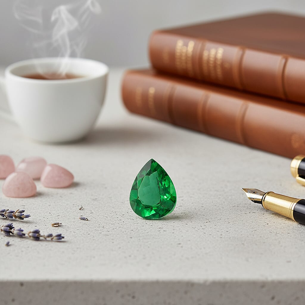 AGI Certified AAAA Tsavorite Garnet Pear Cut Gemstone 8320352 1