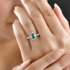 Rhapsody 950 Platinum AAAA Lagoon Tourmaline White Diamond EF, VS Main Stone With Side Stone Ring, Platinum Wt.5.42 Gms  1.543  Ct._8320402_1